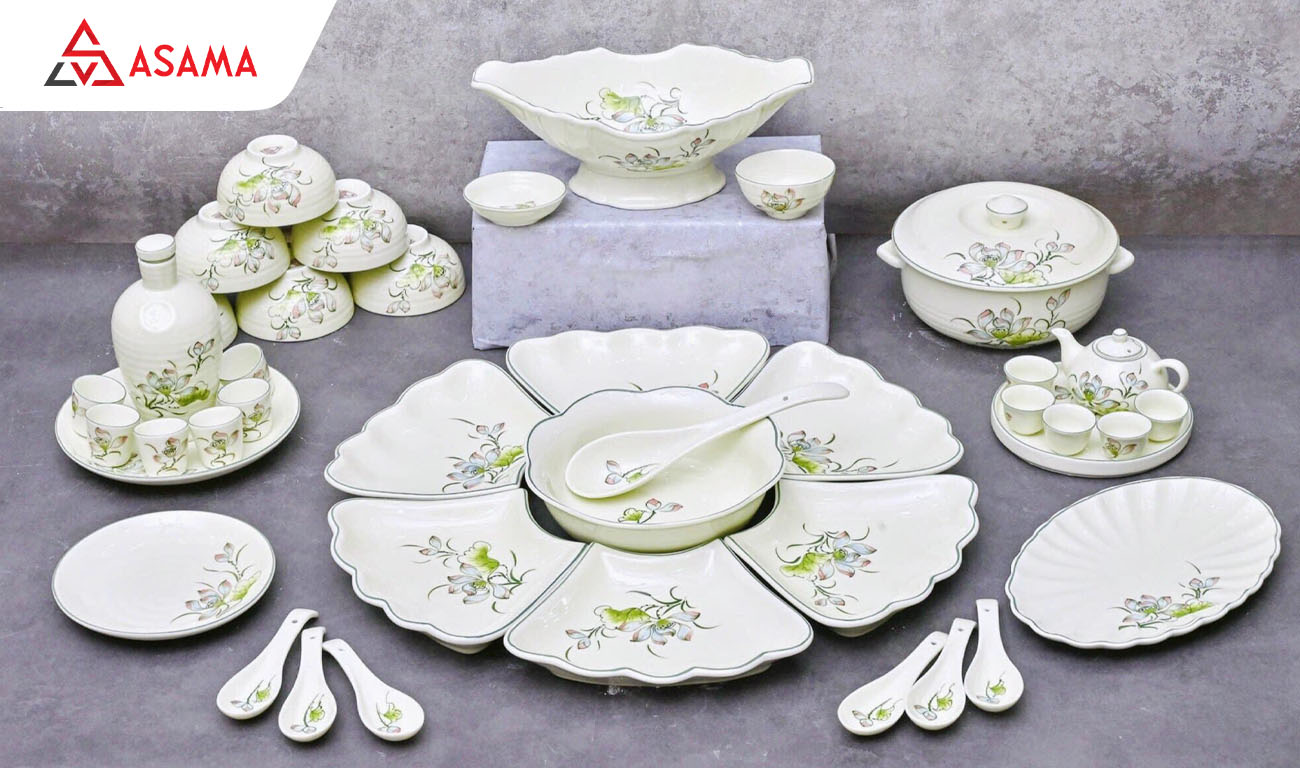 Bộ đồ ăn gốm sứ Bát Tràng đẳng cấp
