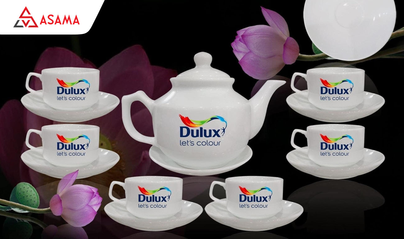 Bộ ấm trà in logo quà khai trương