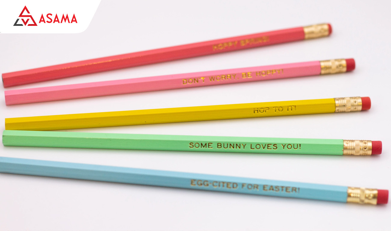 Bút chì gỗ khắc thông điệp thương hiệu