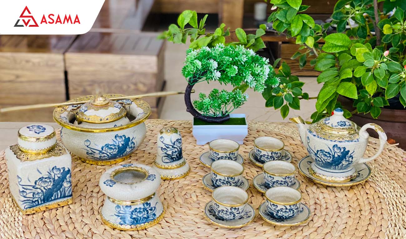 Bộ ấm trà men rạn tặng doanh nghiệp