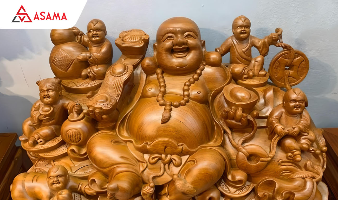 Tượng Phật Di Lặc ngũ phúc đầy may mắn, cát lợi