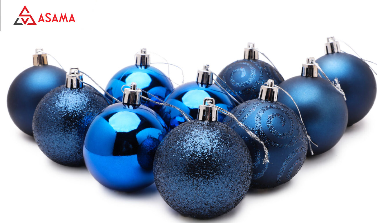 Quả châu noel màu xanh dương