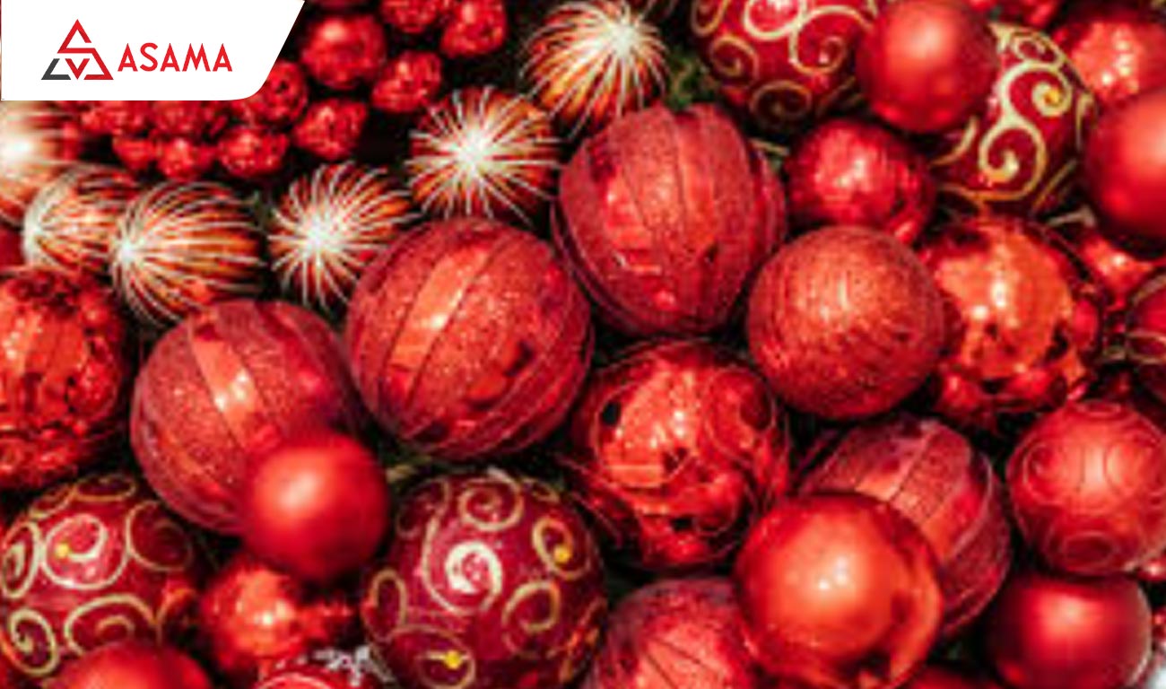 Quả châu noel màu đỏ