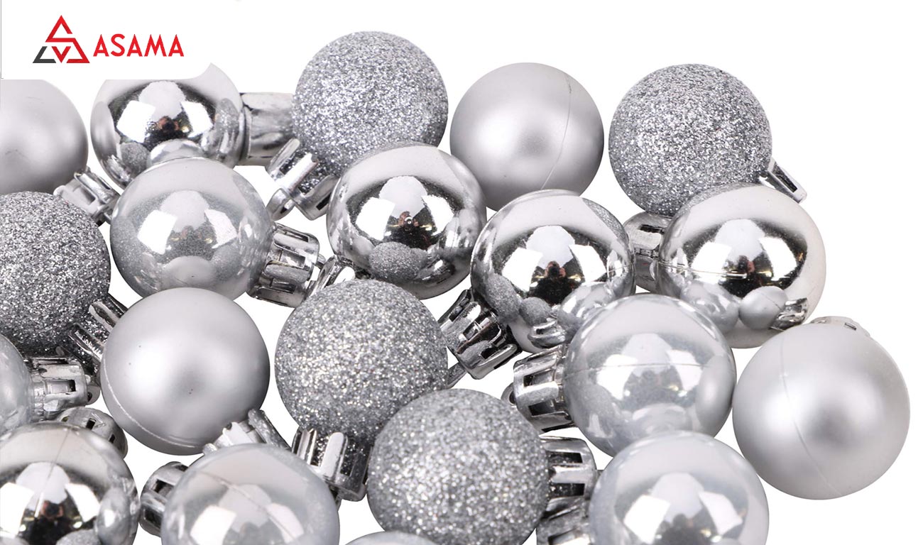 Quả châu noel màu bạc