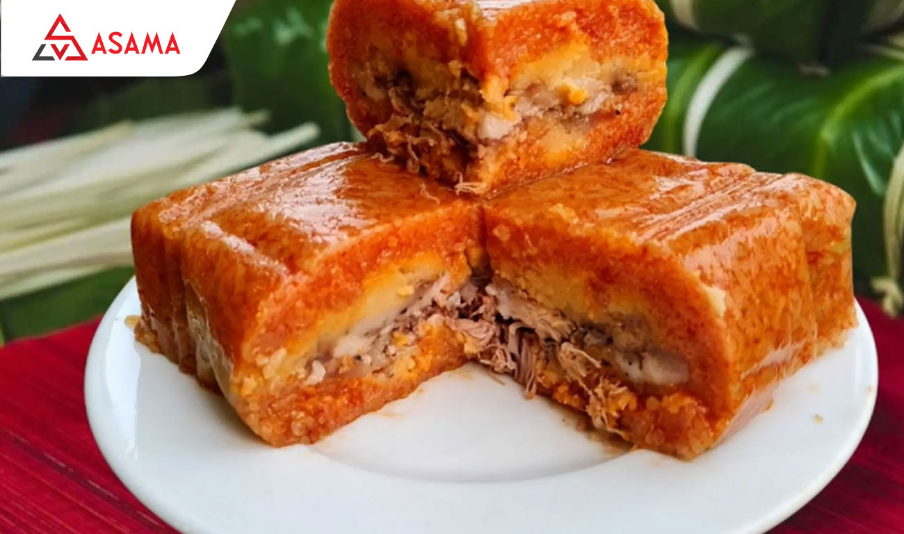 Hướng dẫn làm bánh chưng gấc chuẩn vị, dẻo mềm