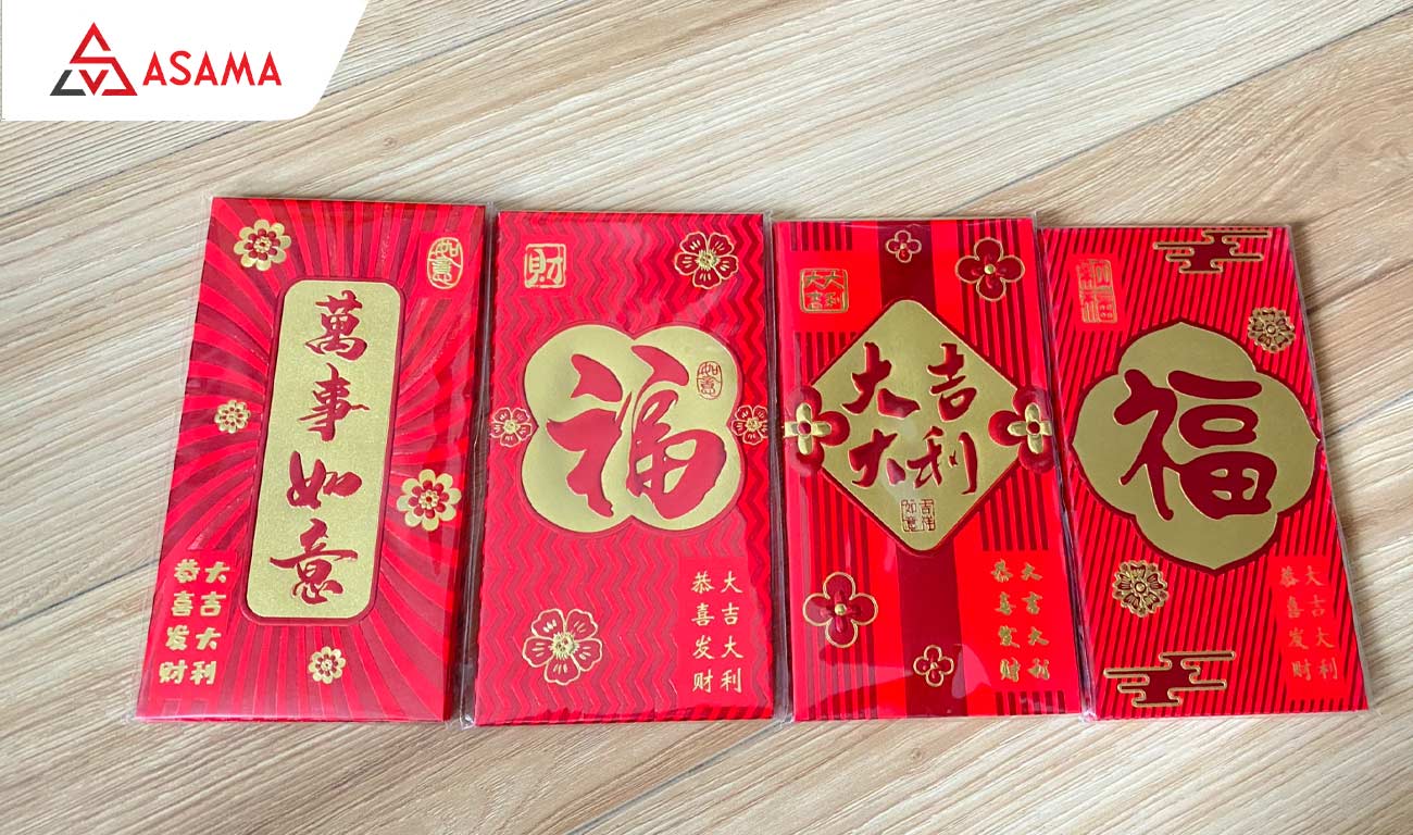 Bao lì xì ép kim đẹp, họa tiết sang trọng