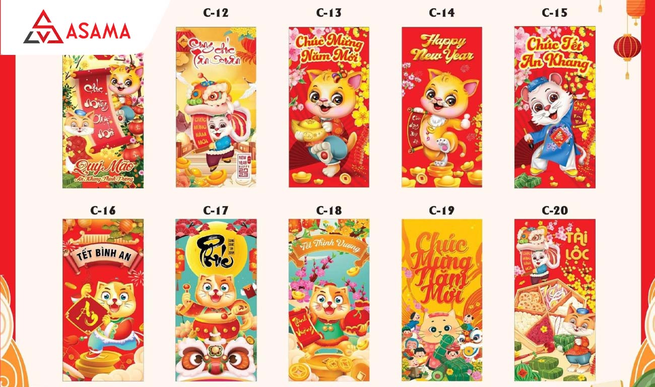 Mẫu bao lì xì giấy C150