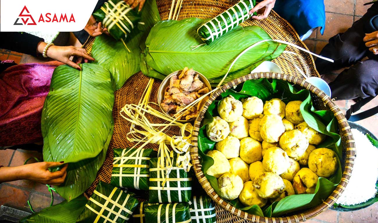 Phong tục gói bánh chưng, bánh tét dịp Tết hàng năm