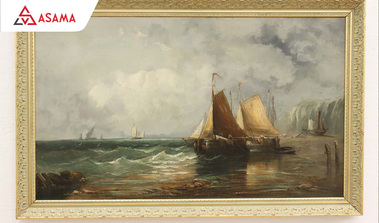 Quà tân gia phong thủy, nghệ thuật: Tranh thuận buồm xuôi gió