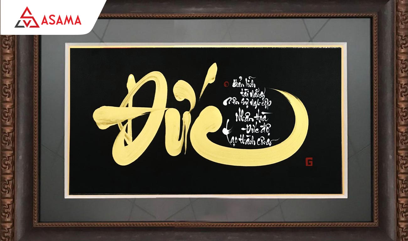 Chữ Đức thư pháp Tết