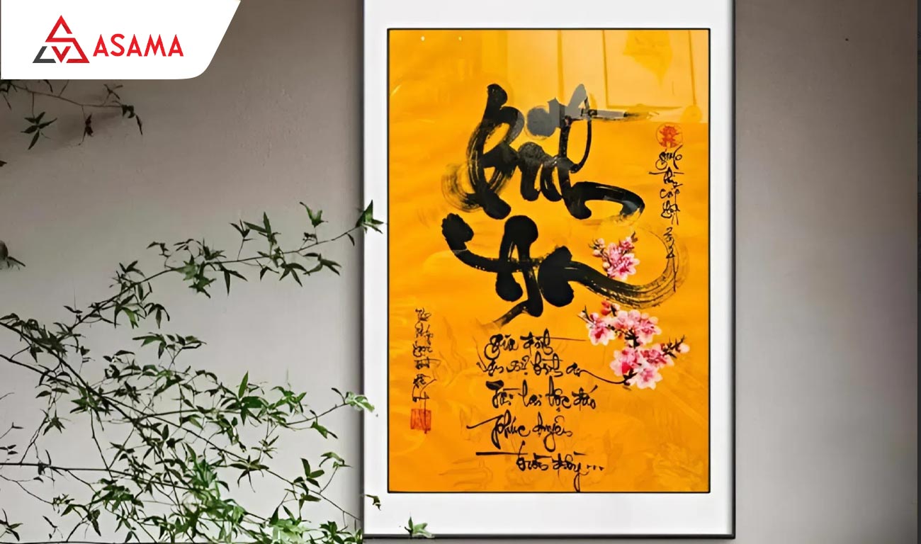 Vị trí treo thư pháp Tết chuẩn phong thủy 