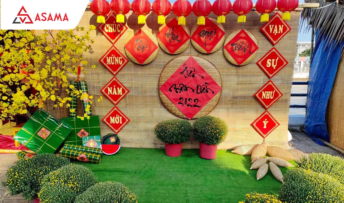 Nguyên tắc vàng để có tiểu cảnh Tết đẹp